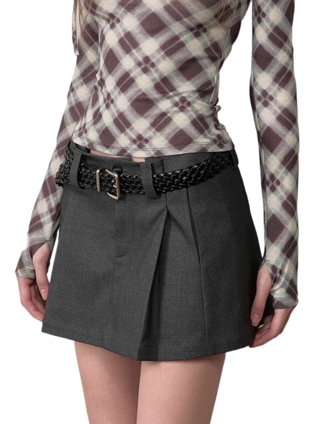 Black Woven Logo Belt