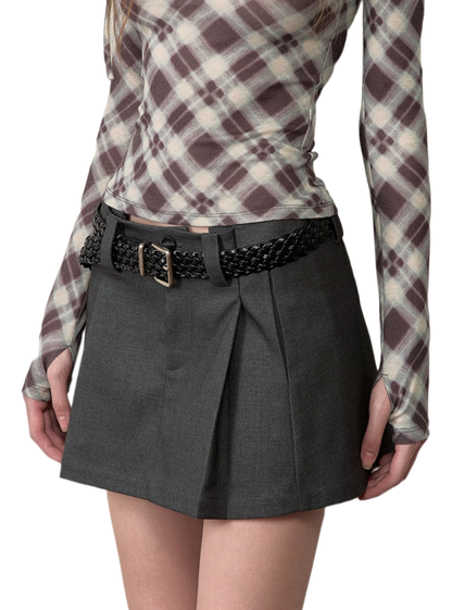 Black Woven Logo Belt