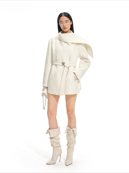 Roy Wool Scarf-Collar Jacket