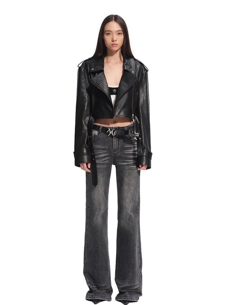 Natural Waist Fitted Straight Jeans - CHINASQUAD