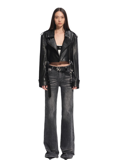 Natural Waist Fitted Straight Jeans - CHINASQUAD