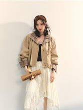 Beige Lace Irregular Hem Midi Skirt - CHINASQUAD