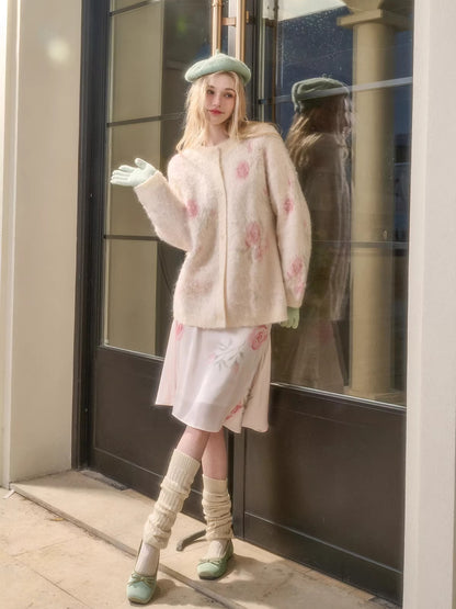 Merino Wool-Blend Knit Jacket