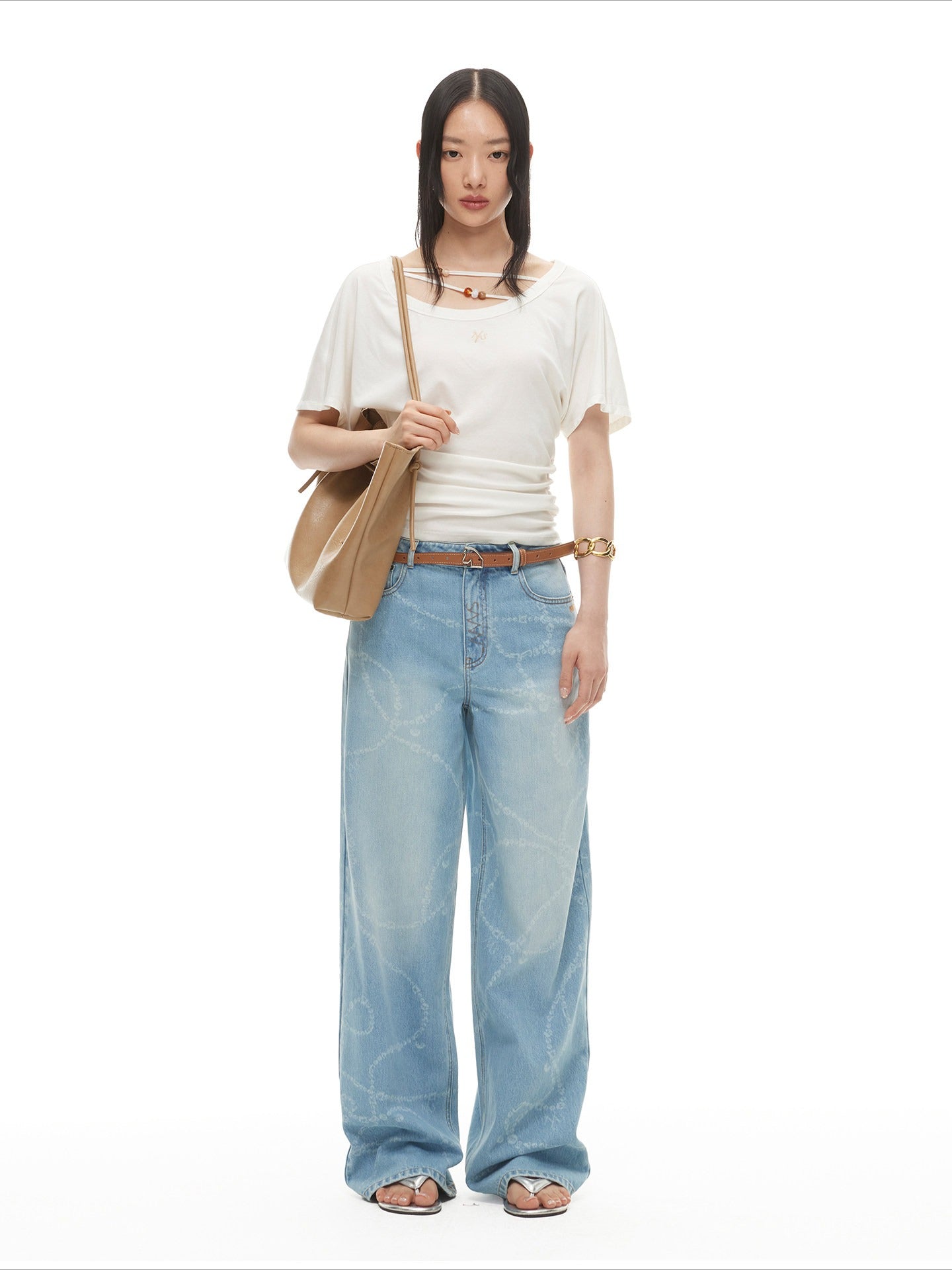 Asymmetric Hourglass Drape Tee