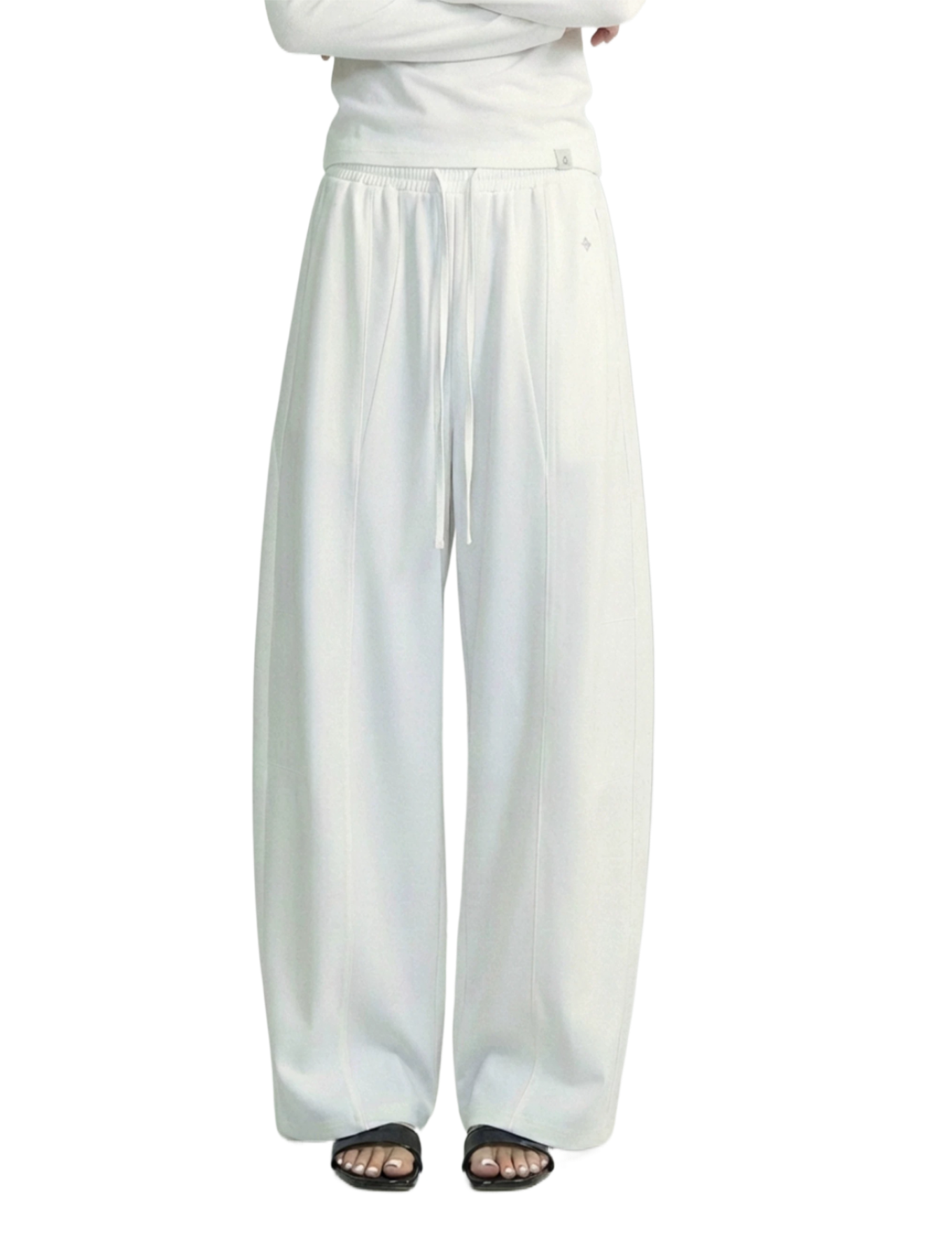 Airy Flow Wide-Leg Sculpted Pants
