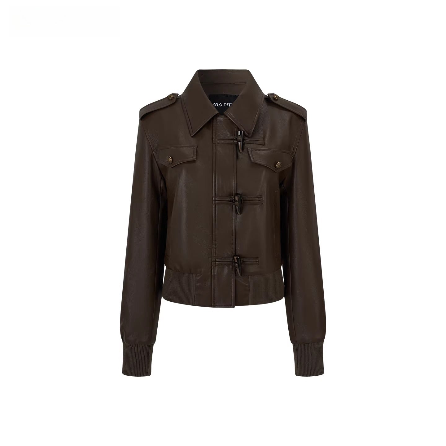 Fleece-Lined Cropped Moto Jacket