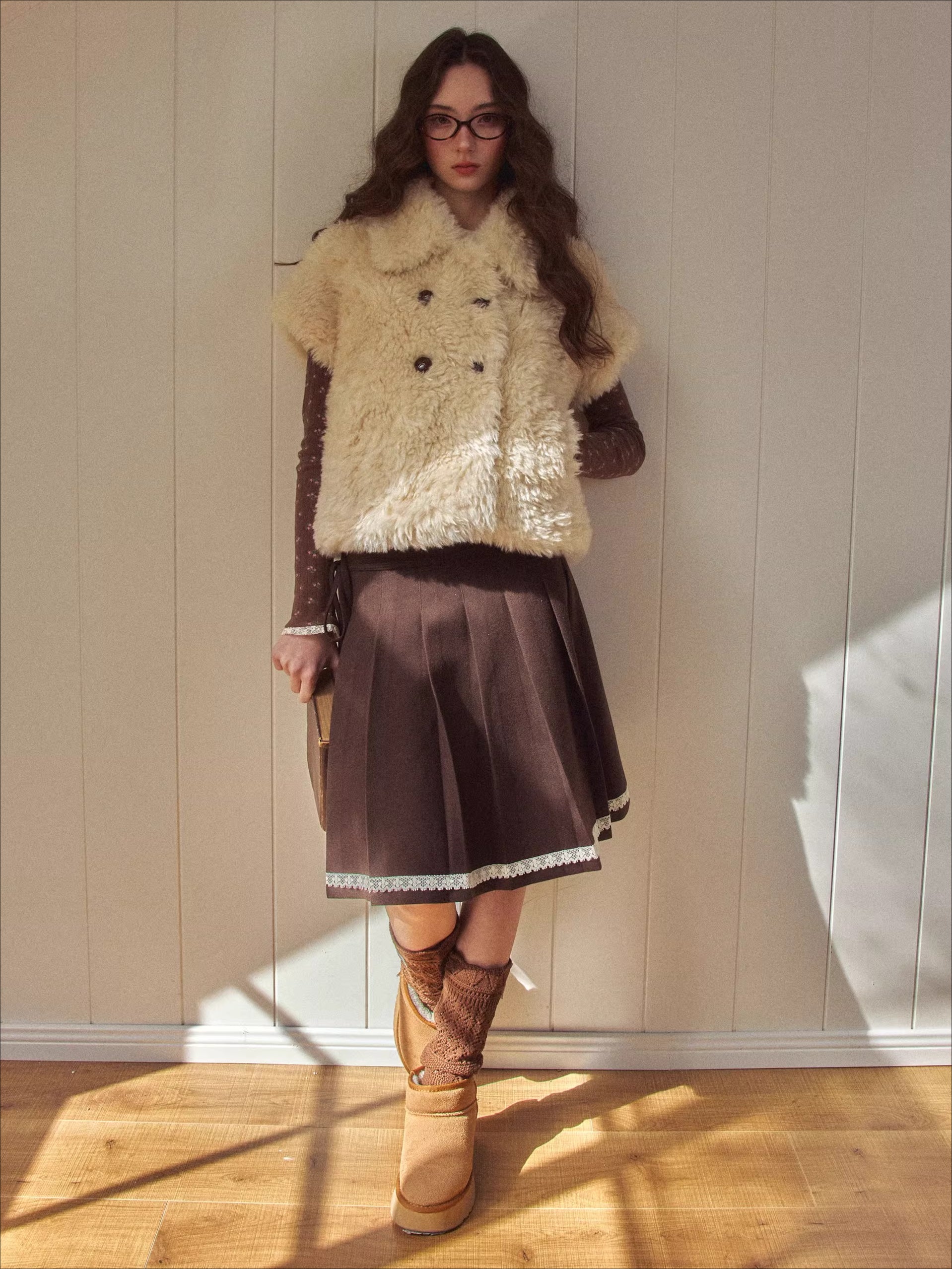 Vintage Short-Sleeve Vest Jacket