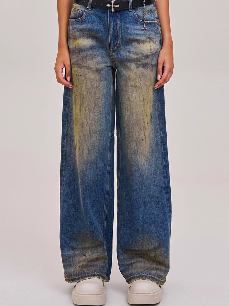 Desert Relic Straight-Leg Distressed Jeans