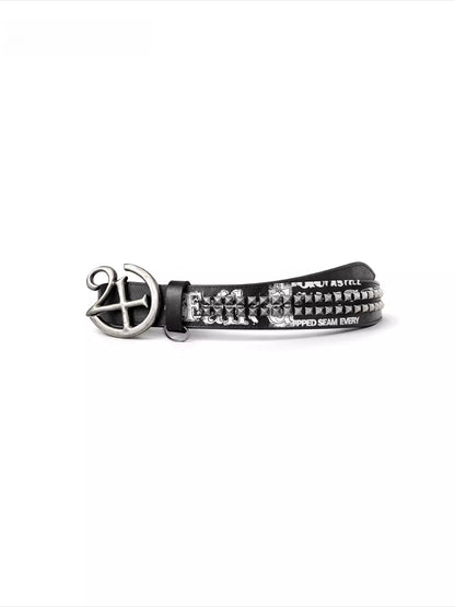 Punk Studded Leather Belt