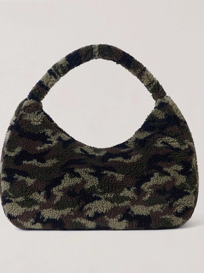 Cross Relic Faux Fur Stone Bag