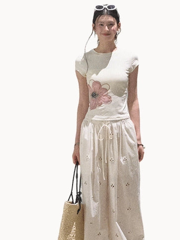 Slim-Fit Floral Print Short-Sleeve T-Shirt