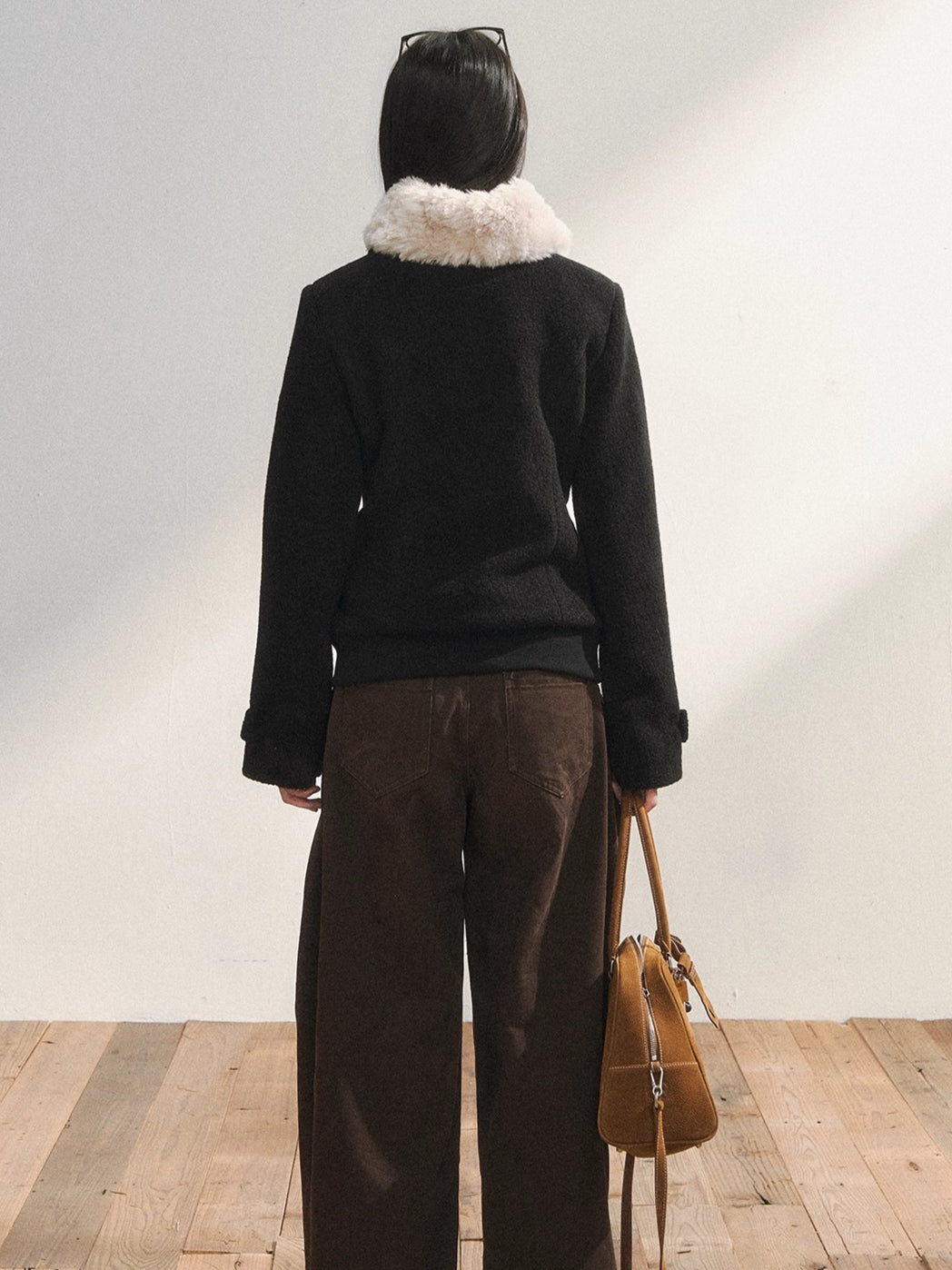 Original Design Black Duffle Wool Jacket