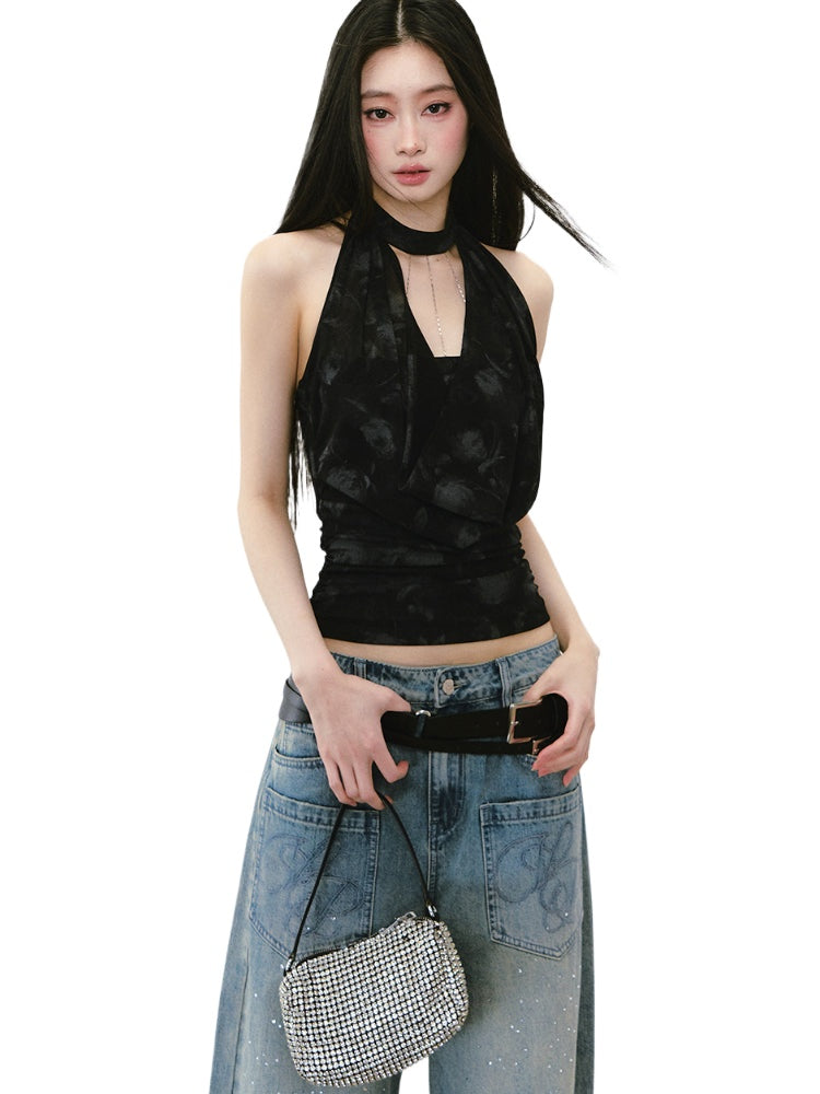 Chain Choker Neckline Waist Cinching Vest - CHINASQUAD