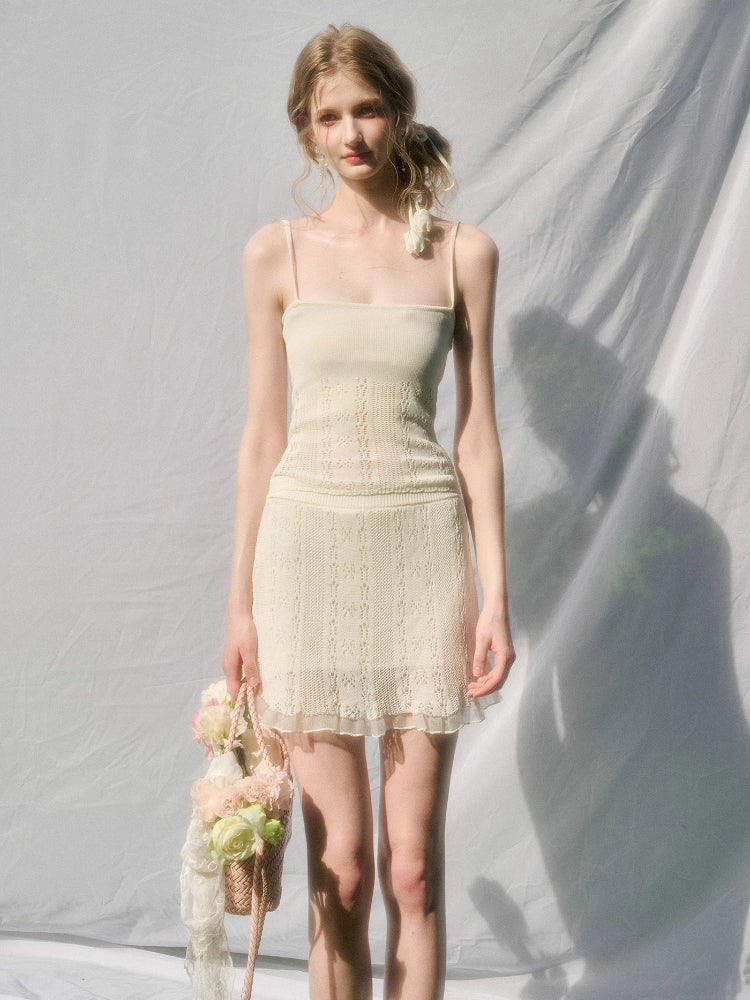 Cool Fabric Knitted Blouse &amp; Skirt Set