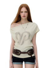 VIA PITTI Off-Shoulder Ruched T-shirt – T-Shirts & Polos
