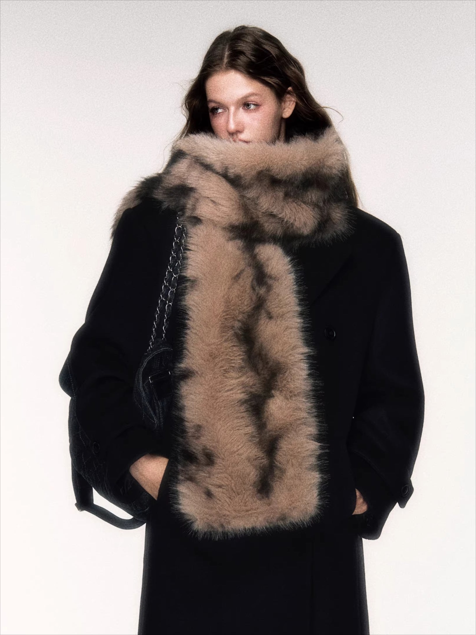 Vintage Cozy Faux Fur Winter Scarf