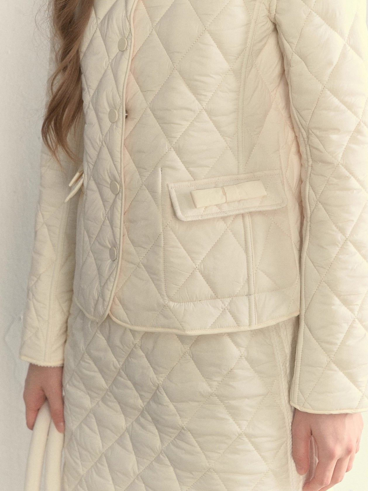 Reversible Quilted Doll Collar Jacket &amp; Skirt Set