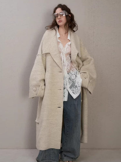 Lace-Detail Oversized Silhouette Shirt