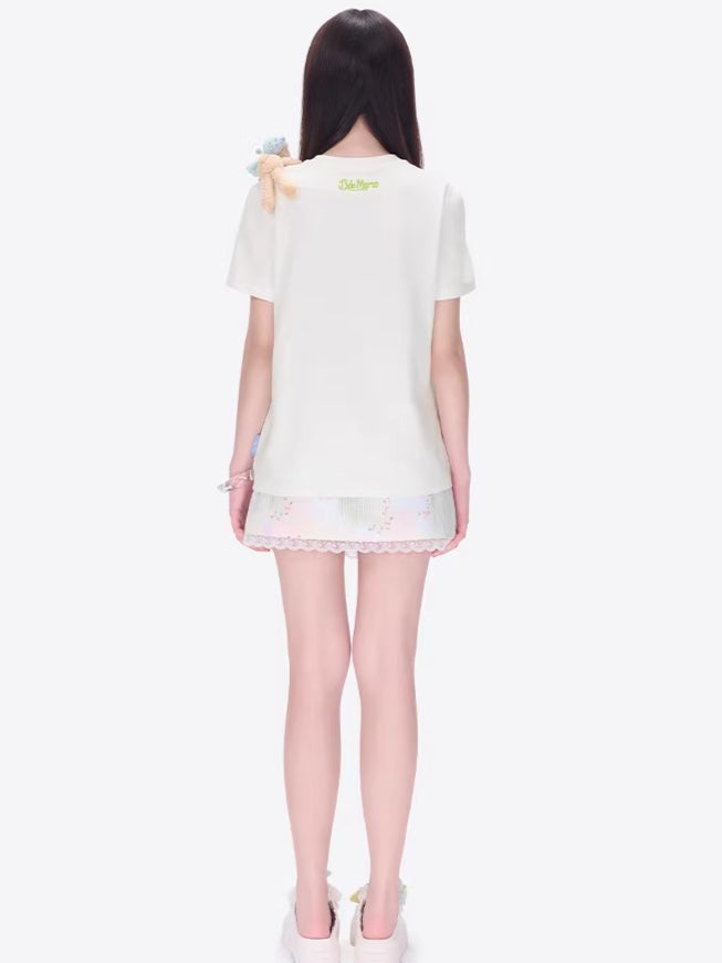 Floral Illustration Cotton Tee