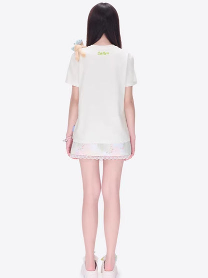 Floral Illustration Cotton Tee