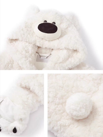 Convertible Plush Teddy Down Jacket