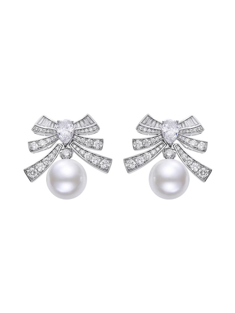 Bow Pearl Earrings