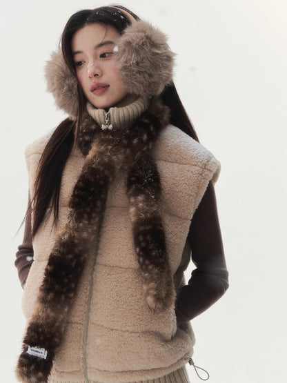 Fuzzy Bambi-Inspired Faux Fur Scarf