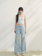 Blue Printed 2-in-1 T-shirt - CHINASQUAD