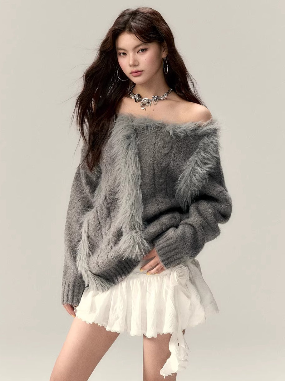 Color-Blocked Wool-Blend Knit Top