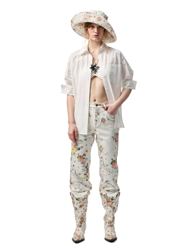 Mid Sleeve Loose-fit Shirt &amp; Skirt Set