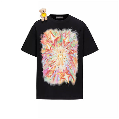 Luminous Heart Graphic Oversized T-Shirt