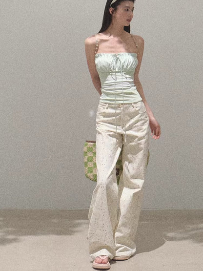 Pure Cotton Graphic Print Relaxed Pants