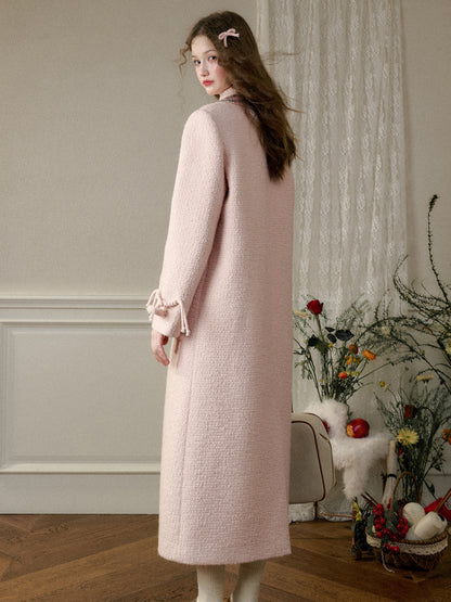 Plush Pink Wool Lamb Coat