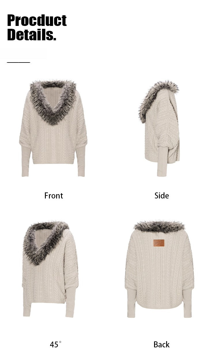 Wool-Blend Batwing Sweater