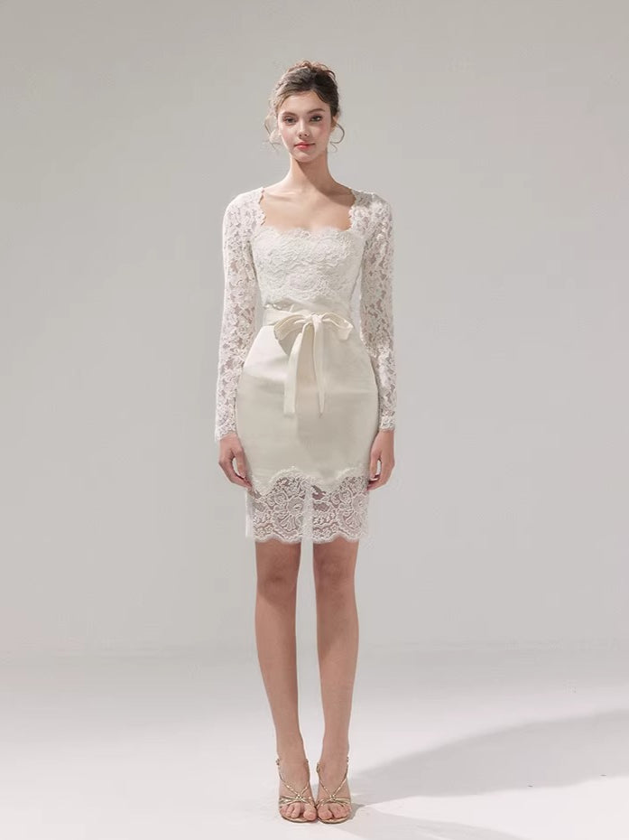 Square-Neck Slim-Fit Bodycon Dress