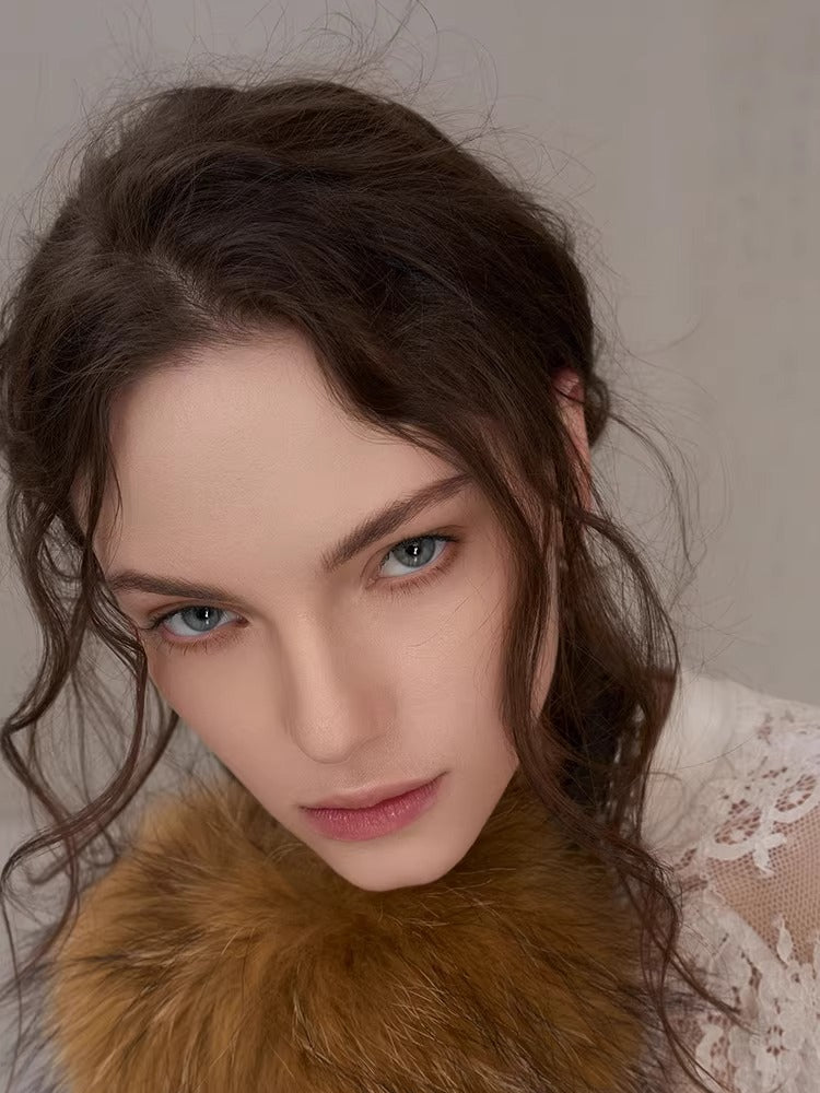 Raccoon Fur Metal-Logo Earmuffs