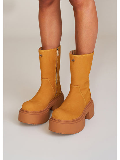 Compass Mode Leather Riding Boots Snow Mountain - CHINASQUAD