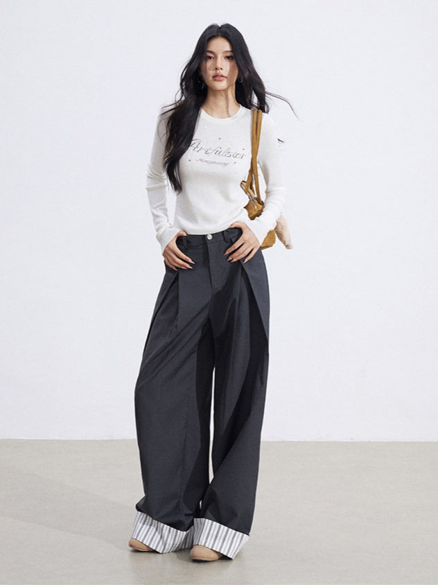 Embellished Soft Knit Long Sleeve T-Shirt