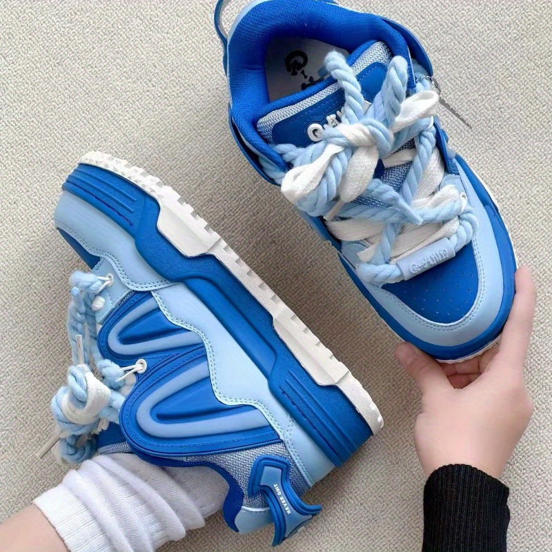 Dreamy Blue Chunky Casual Sneakers