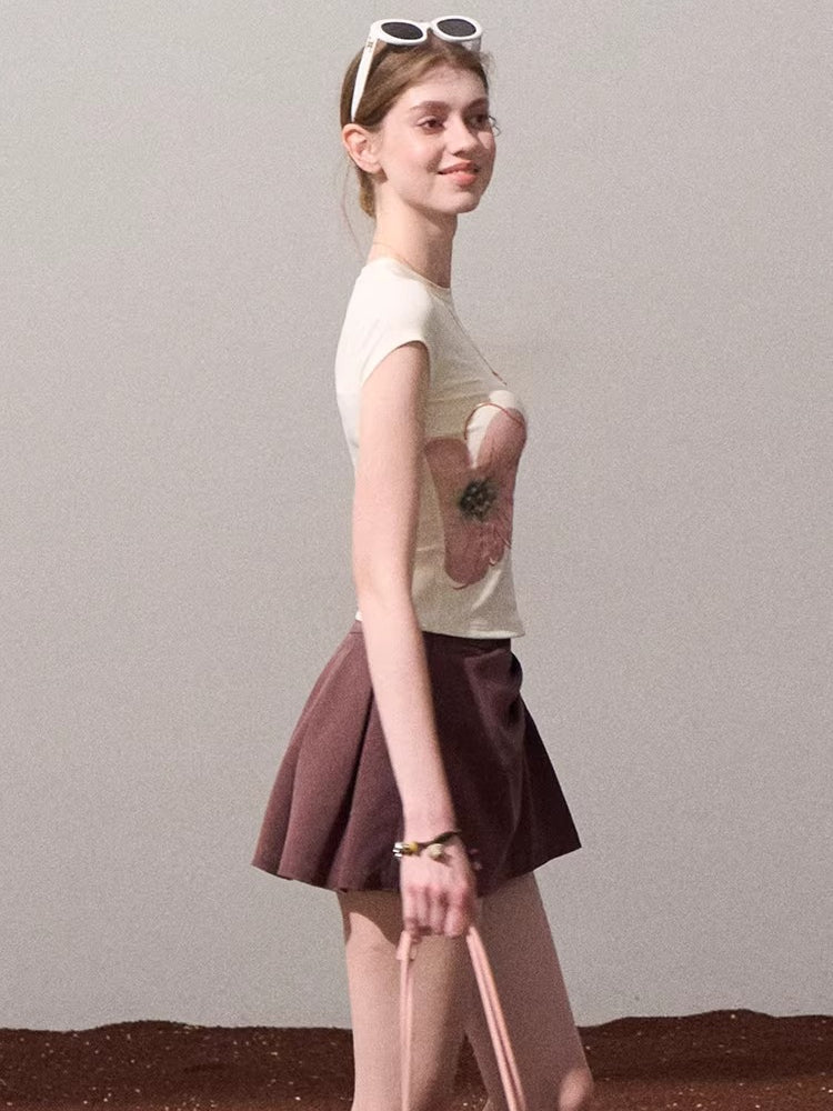 Slim-Fit Floral Print Short-Sleeve T-Shirt