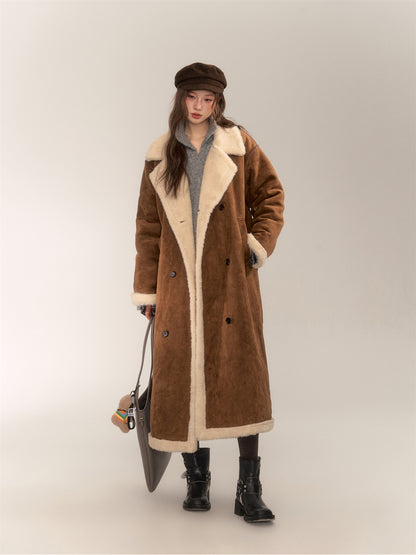 Vintage Shearling Leather Coat