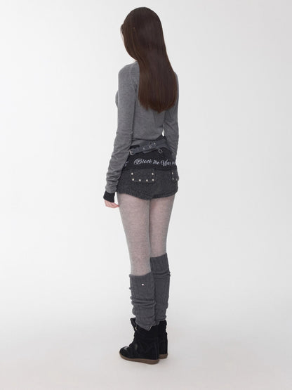 Wool Blend Over-the-Knee Slouchy Socks