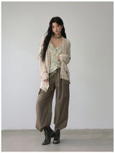 Folded Waist Three-Dimensional Pocket Casual Pants - CHINASQUAD