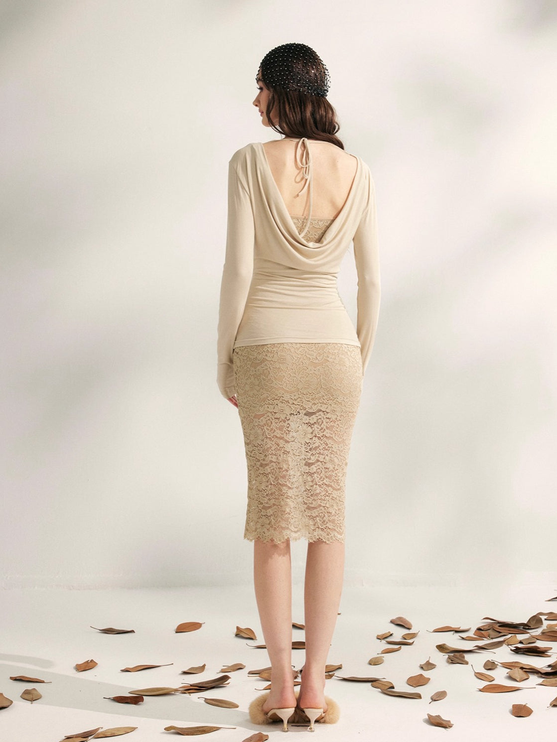 Modal Tencel Knit V-neck