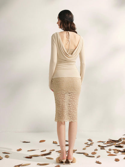 Modal Tencel Knit V-neck