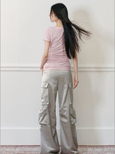 Color-Block Real Two-Piece U-Neck T-Shirt - CHINASQUAD