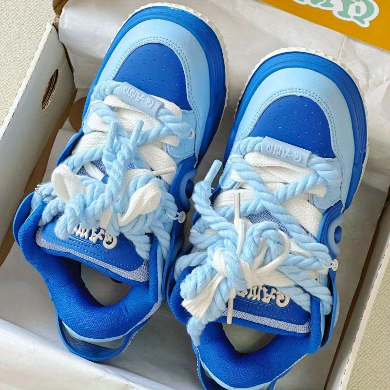Dreamy Blue Chunky Casual Sneakers