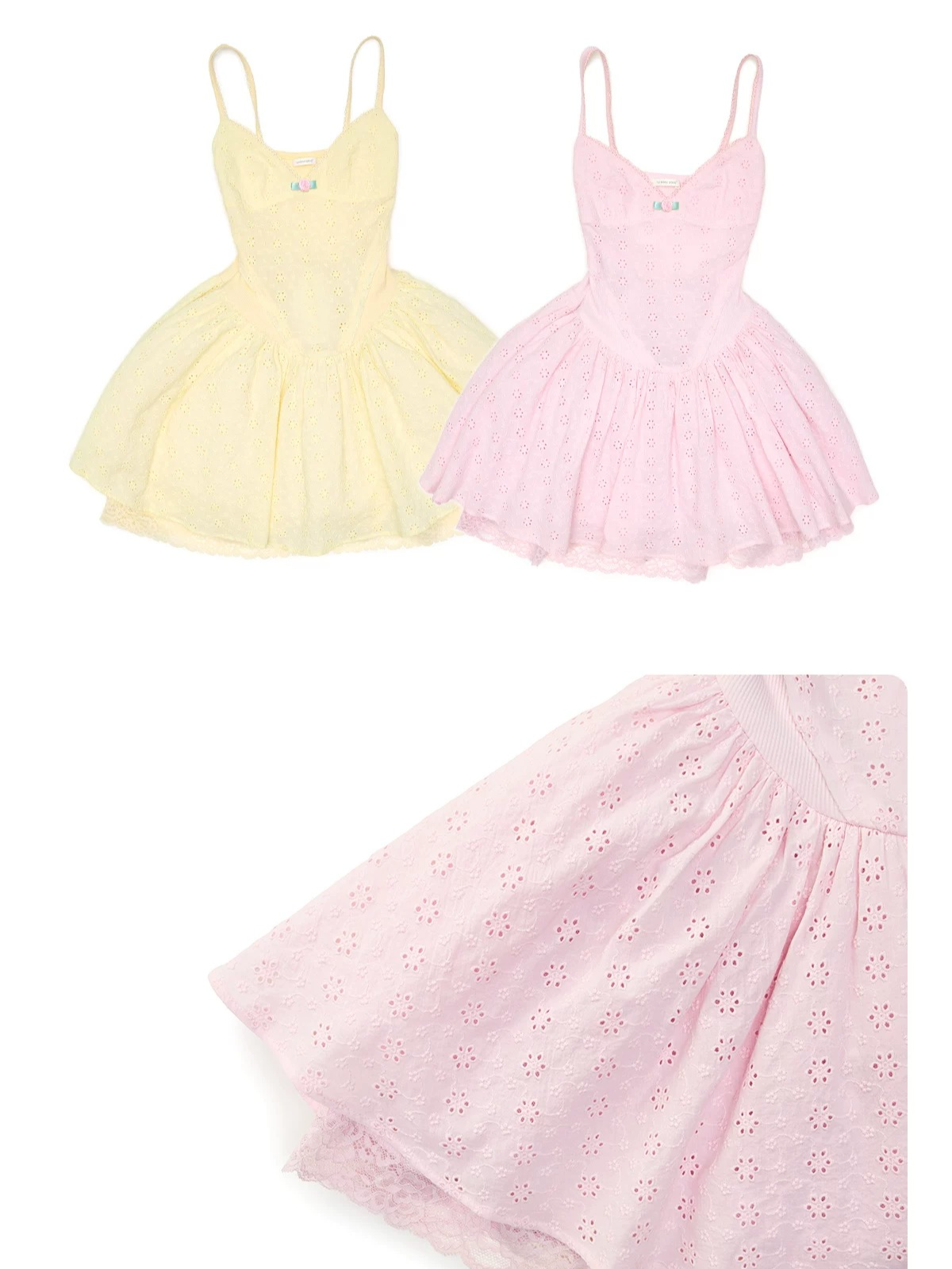 Cotton Eyelet Corset Mini Dress 1Jinn Studio