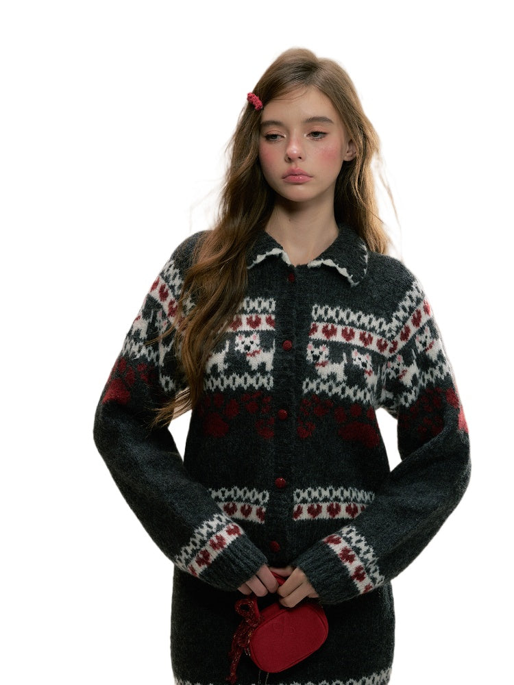 Fair Isle Westie Sweater &amp; Skirt Set