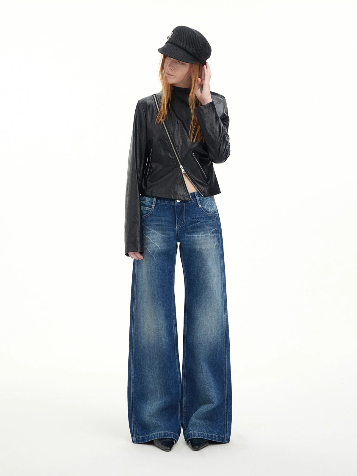 Vintage Lightning Wash Straight-Leg Jeans